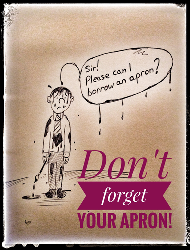 Art Poster "Don't forget your apron!"
