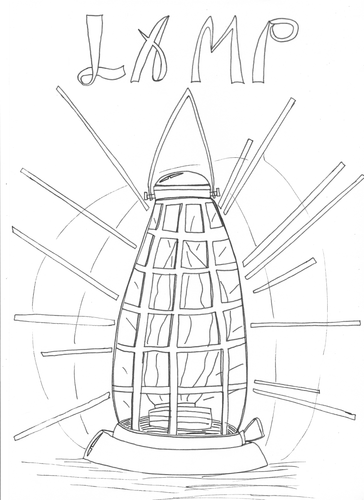Halloween: Lamp Colouring Sheet