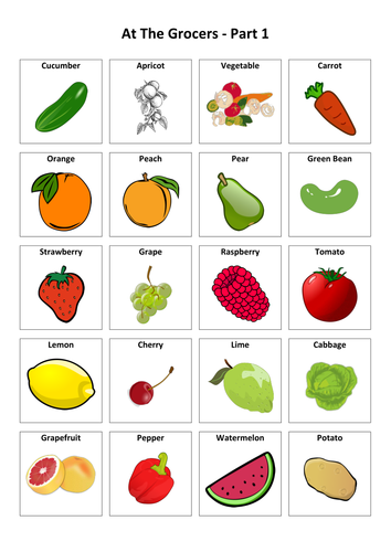 At The Grocers: French Vocabulary Card Sort | Teaching Resources