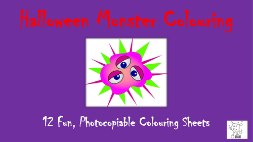 Halloween Monster Colouring