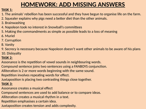 Animal Farm Chapter Questions