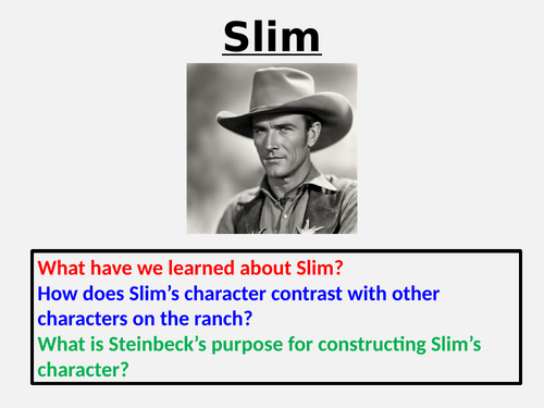 Slim Analysis Chapter 2 Of Mice and Men