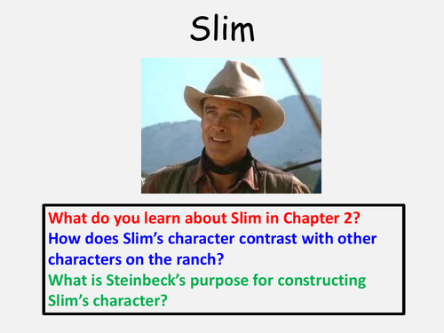 Slim Analysis Chapter 2 Of Mice and Men