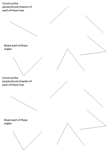 Printables Perpendicular Bisector Worksheet constructions of triangles perpendicular bisector and angle by lizzyld teaching resources tes