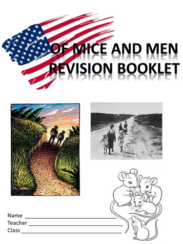 Of Mice and Men Revision guide  Useful as a homework project homework booklet