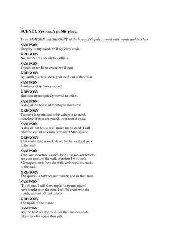 Edexcel Literature GCSE (2017 exams) Romeo and Juliet full SOW ...