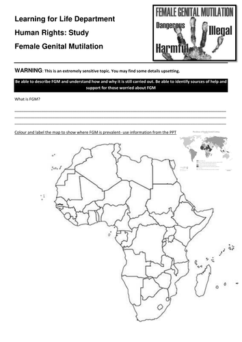 Female Genital Mutilation PUPIL WORKBOOK and TEACHER's PPT FGM