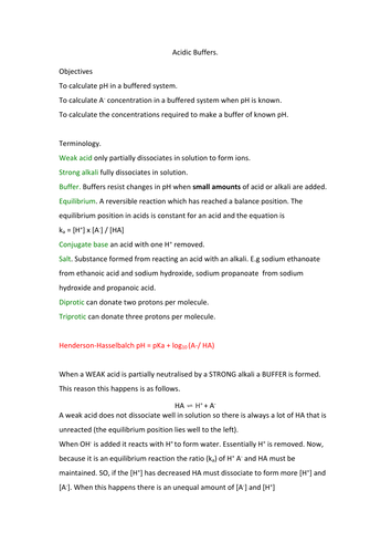 Questions using Henderson-hasselbach or pKA