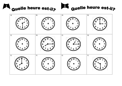 Quelle heure est-il? French TIME bundle | Teaching Resources