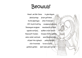 beowulf monster defeating text tale planning year original tes resources