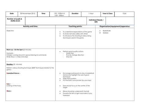 Basketball Lesson Plans (OFSTED Approved) | Teaching Resources