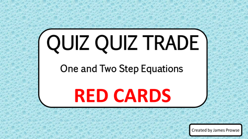 Division Quiz Quiz Trade Activity