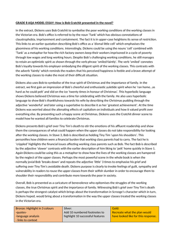 Response to a text essay image