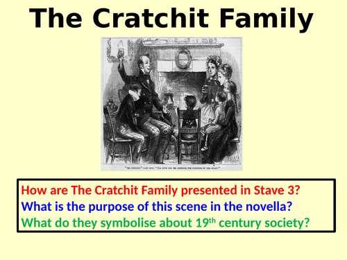 Cratchit Family lesson and model response A Christmas Carol