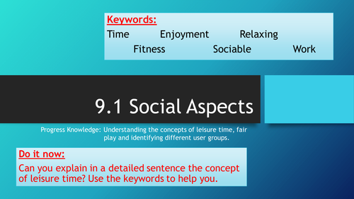 AQA GCSE PE - Cultural and social factors