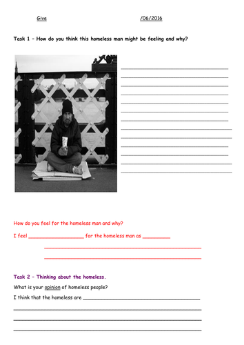 Give - Low Ability Worksheets