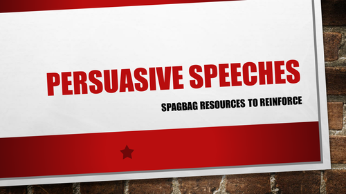 How to write a persuasive speech