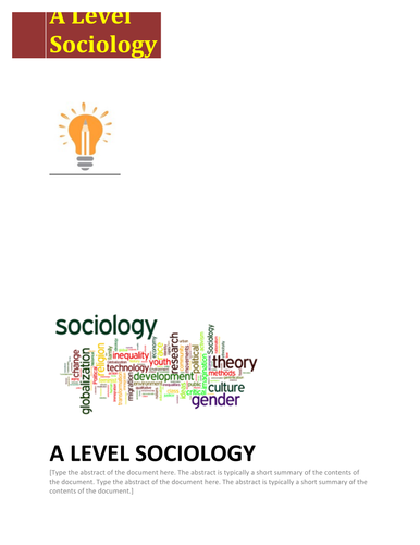 A Level Sociology Revision Notes