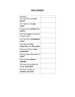 A diary writing checklist | Teaching Resources