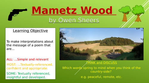 Mametz Wood - Owen Sheers - War/Conflict Poetry