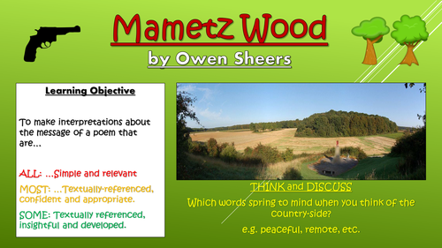 Mametz Wood - Owen Sheers - War/Conflict Poetry