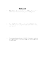 BOYLES AND CHARLES LAW WORKSHEET WITH ANSWERS | Teaching Resources