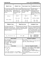 GAS LAWS WORKSHEET WITH ANSWER | Teaching Resources