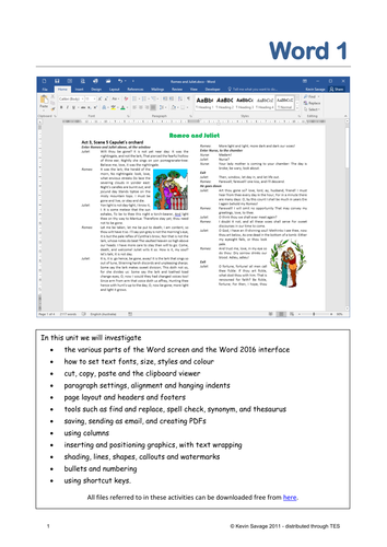 Word 2016 1 | Teaching Resources