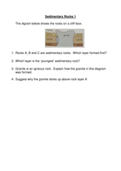 Sedimentary rock worksheet | Teaching Resources