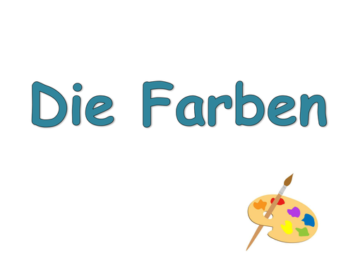 German basics - resources to introduce and practise the written words for colours