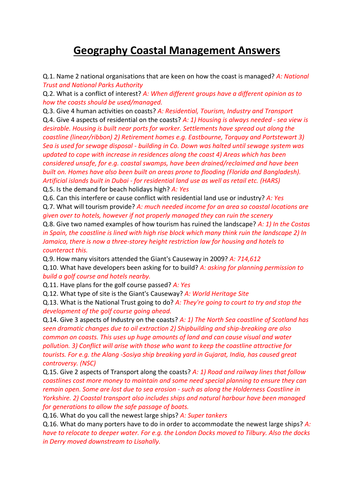 GCSE CCEA Geography Unit 1:A: The Dynamic Landscape COMPLETE Revision