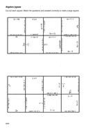 Algebra jigsaw | Teaching Resources