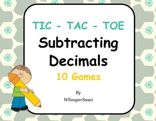 Subtracting Decimals Tic-Tac-Toe