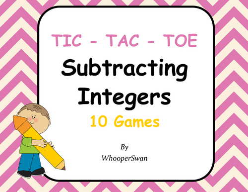 Subtracting Integers Tic-Tac-Toe