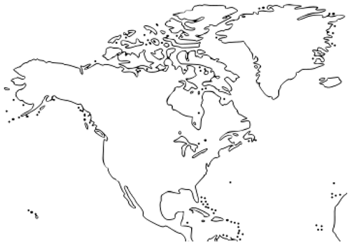 large world map outline for wall display teaching resources