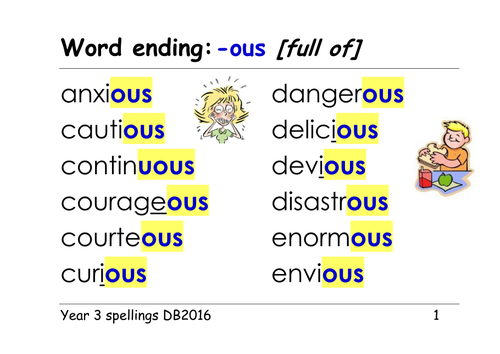 year-3-spellings-word-ending-ous-presentation-and-table-group