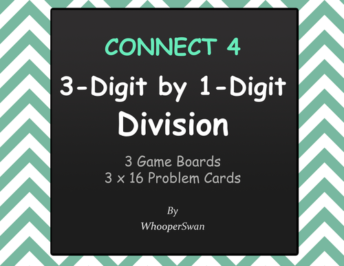 3-Digit by 1-Digit Division - Connect 4 Game