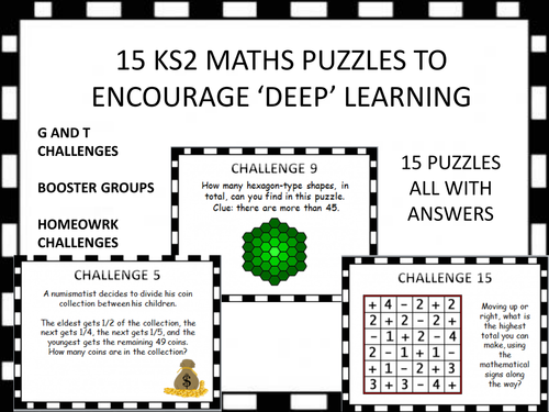 15 KS2 MATHS PUZZLES TO ENCOURAGE ‘DEEP’ LEARNING | Teaching Resources