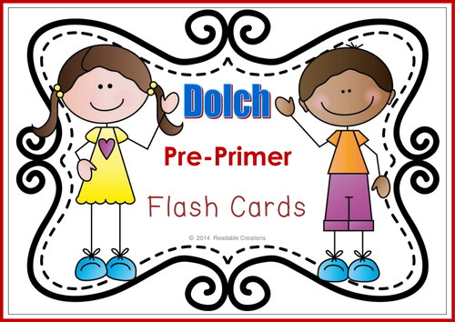 Sight Word Flash Cards – Dolch Pre-Primer Freebie | Teaching Resources