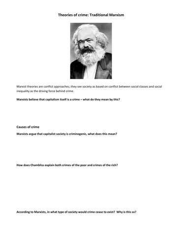Marxism crime and deviance essay