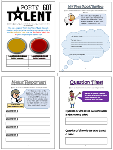 year 2 guided reading comprehension activities booklet
