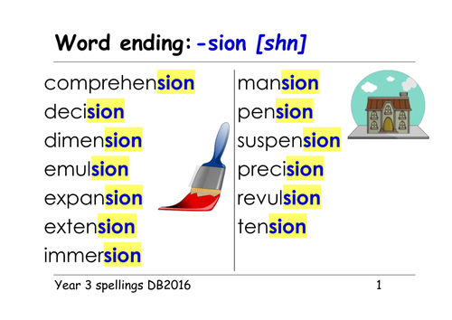 5 Letter Words With Sion In Them