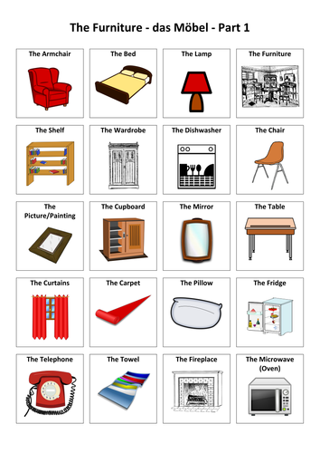 German Words For Furniture