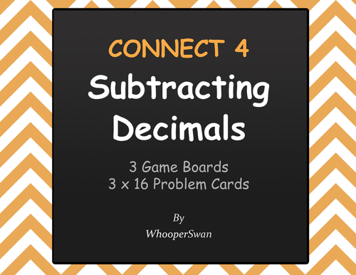 Subtracting Decimals - Connect 4 Game