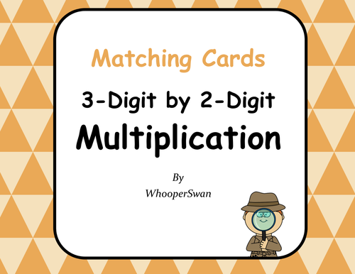 3-Digit by 2-Digit Multiplication Matching Cards