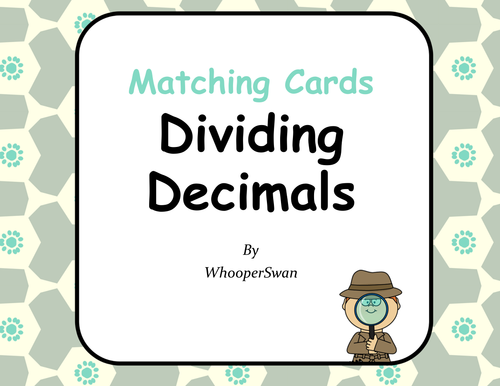 Dividing Decimals Matching Cards