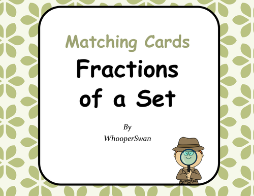 Fractions of a Set Matching Cards