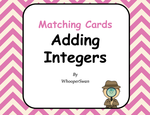 Adding Integers Matching Cards