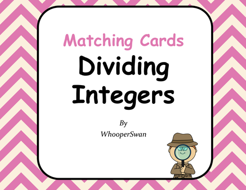 Dividing Integers Matching Cards