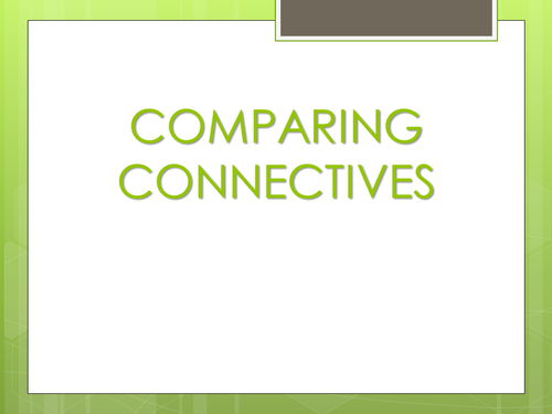 KS3 / KS2 Literacy Starter - Connectives - Students Match Up Connectives